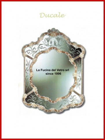 Murano glass mirror "DUCALE" 