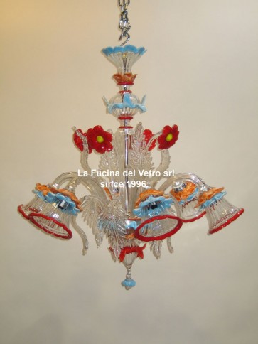  "HIBISCUS" Murano glass chandelier