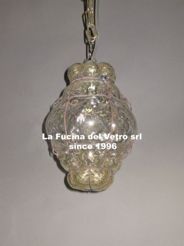 Murano glass lantern "LANTERN IN CAGE" 