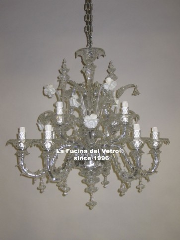 Murano glass chandelier "MINIREZZONICO ANTICO"