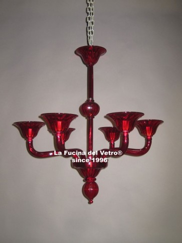 "MODERN GREED COLORED"  Murano glass chandelier 