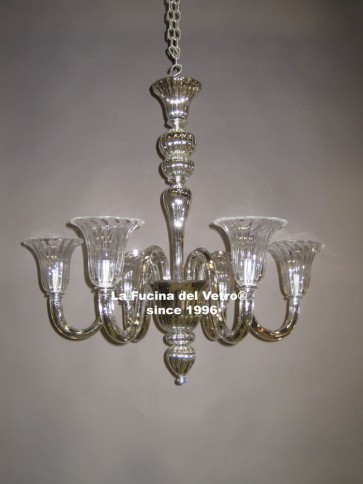  "MODERN MIRRORED" Murano glass chandelier