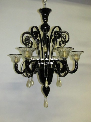 "PASTORAL MANU BICOLOR" Murano glass chandelier