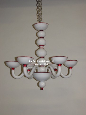 "MODERN ALL SPHERES BICOLORED" Murano glass chandelier