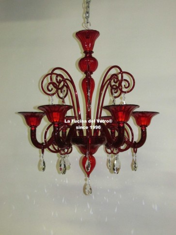 "PASTORAL SWAROVSKY GOLD" Murano glass chandelier