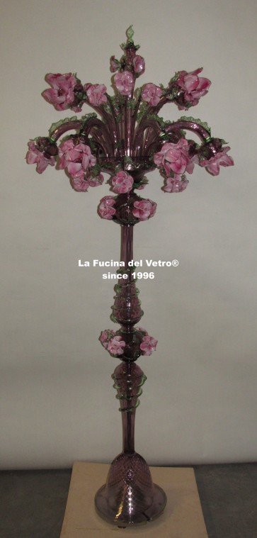 "ROSE GARDEN" Murano glass floor lamp