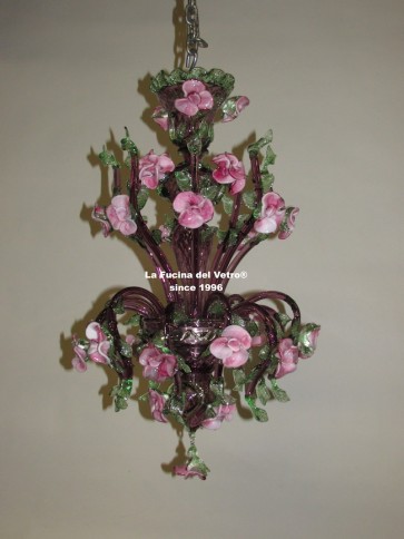 "ROSE GARDEN" Murano glass ceiling light