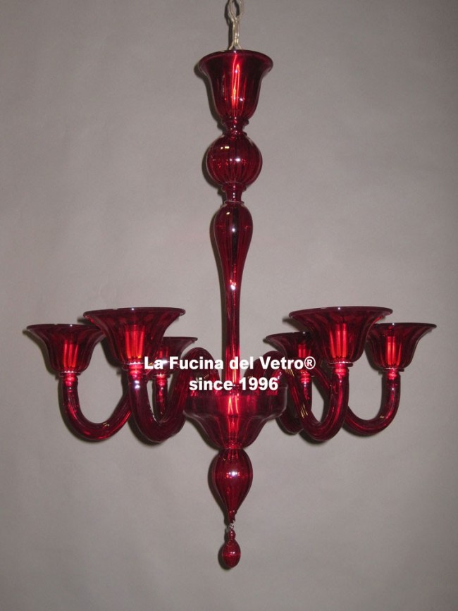 Modern Pastoral Colored Murano Glass Chandelier