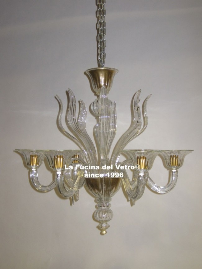 Spears Modern Murano Glass Chandelier Spears Murano Glass Chandelier