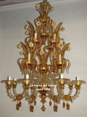 "REZZONICO ROYAL" Murano glass chandelier