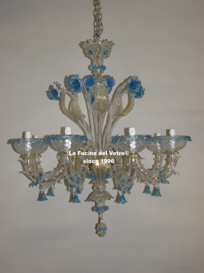 "SEMIREZZONICO CLASSIC VERS.2" Murano glass chandelier