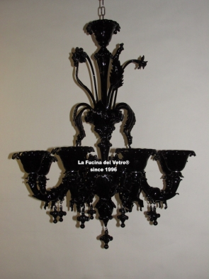 "HALFREZZONICO COLORED VERS.2" Murano glass chandelier
