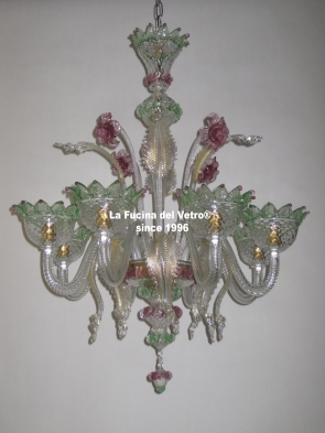 "CLASSIC GOLD VERS.2" Murano glass chandelier