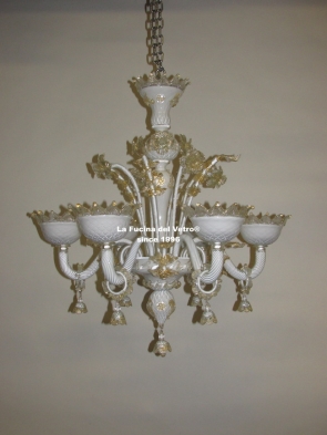 "IRON COLORED" Murano glass chandelier
