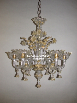 "IRON" Murano glass chandelier