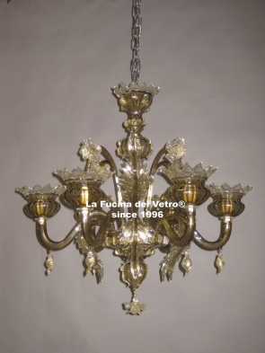 "ONION COLORED"  Murano glass chandelier 