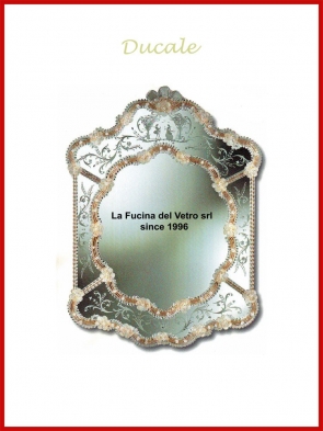 Murano glass mirror "DUCALE" 
