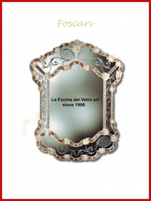 Murano glass mirror "FOSCARI" 