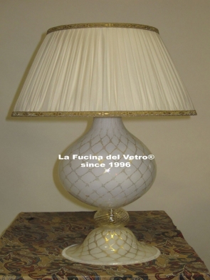 Murano glass table lamp "GRID" 