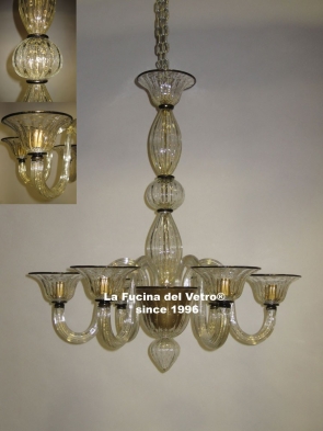 "BUBBLES" Modern Murano glass chandelier