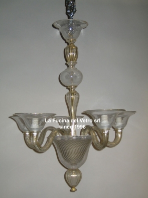 "MODERN FILIGREE" Contemporary Murano glass chandelier 