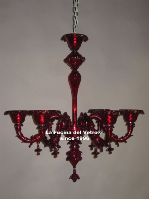  "MODERN REZZONICO COLORED"  Murano glass chandelier