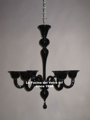  "MODERN PASTORAL COLORED SMOOTH"  Murano glass chandelier