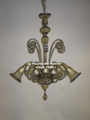 Murano glass chandelier "PASTORAL DOWN COLORED"