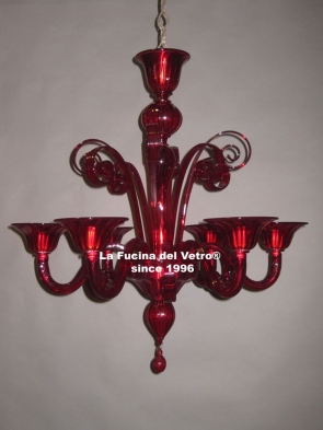"PASTORAL COLORED"  Murano glass chandelier 