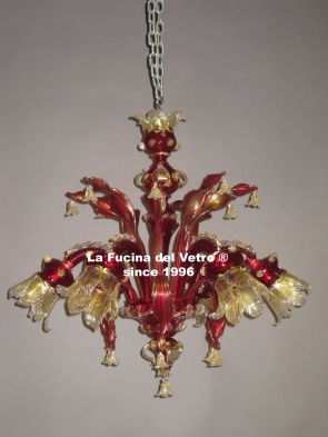 "CENTURY TWISTED" Classic Murano glass chandelier