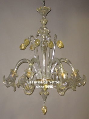  "TULIPS"  Murano glass chandelier