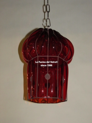 "LANTERN CAGE VERS.2" Murano glass lantern