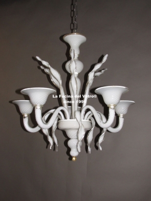 Murano glass chandelier  "LUST GOLD" 