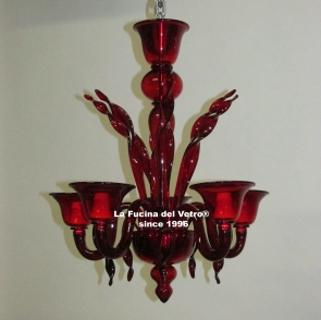 "LUST" Murano glass chandelier