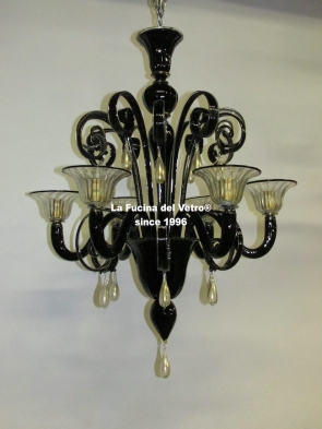 "PASTORAL MANU BICOLOR" Murano glass chandelier