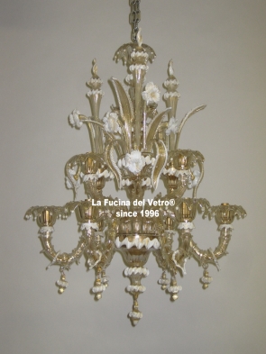 "MINIREZZONICO ROYAL" Murano glass chandelier