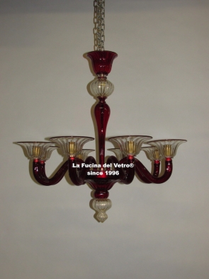 "MODERN SPEARS BICOLORED" Murano glass chandelier