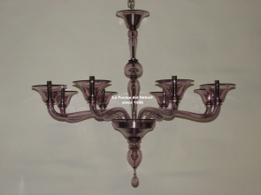 "MODERN PIPE COLORED" Murano glass chandelier