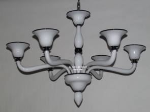 "MODERN PIPE BICOLORED" Murano glass chandelier
