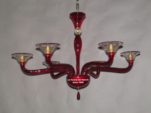 "MODERN PIPE MINIMAL" Murano glass chandelier