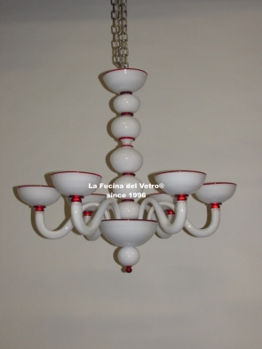 "MODERN ALL SPHERES BICOLORED" Murano glass chandelier