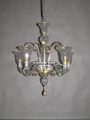 "PASTORAL SPOTLIGHTS" Murano glass chandelier