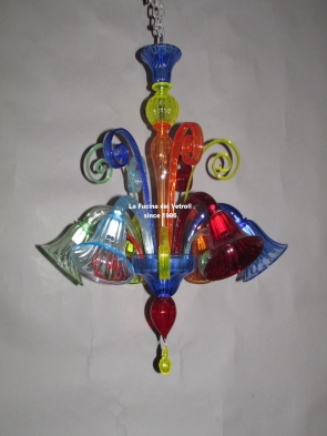 "PASTORAL MULTICOLOR" Murano glass chandelier