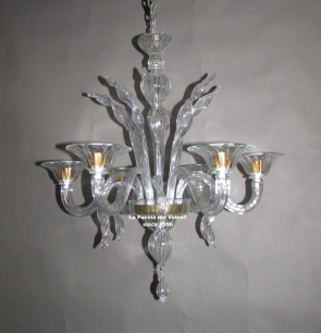 "SILK LIGHTS UP" Murano glass chandelier
