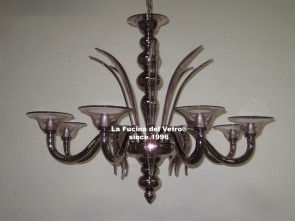 "SPEARS MIRRORED COLORED" Murano glass chandelier