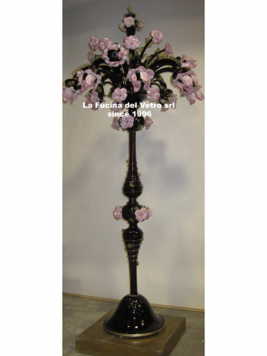 Murano glass floor lamp "ROSE GARDEN" 