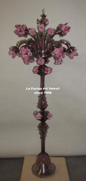 "ROSE GARDEN" Murano glass floor lamp