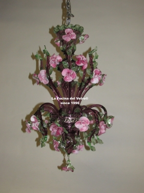 "ROSE GARDEN" Murano glass ceiling light