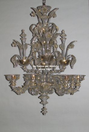 "MINIREZZONICO CLASSIC VERS.2" Murano glass chandelier