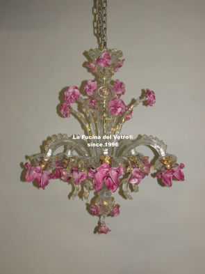"ROSE GARDEN VERS.4" Murano glass chandelier